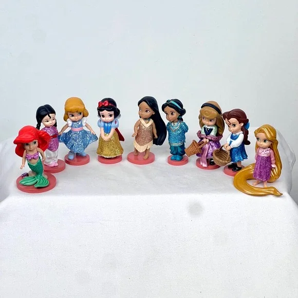 Disney Animator Princess 3" Figures set of 9 Ariel Belle Snow White Pocahontas - Picture 3 of 16